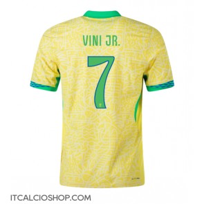 Brasile Vinicius Junior #7 Prima Maglia Copa America 2024 Manica Corta